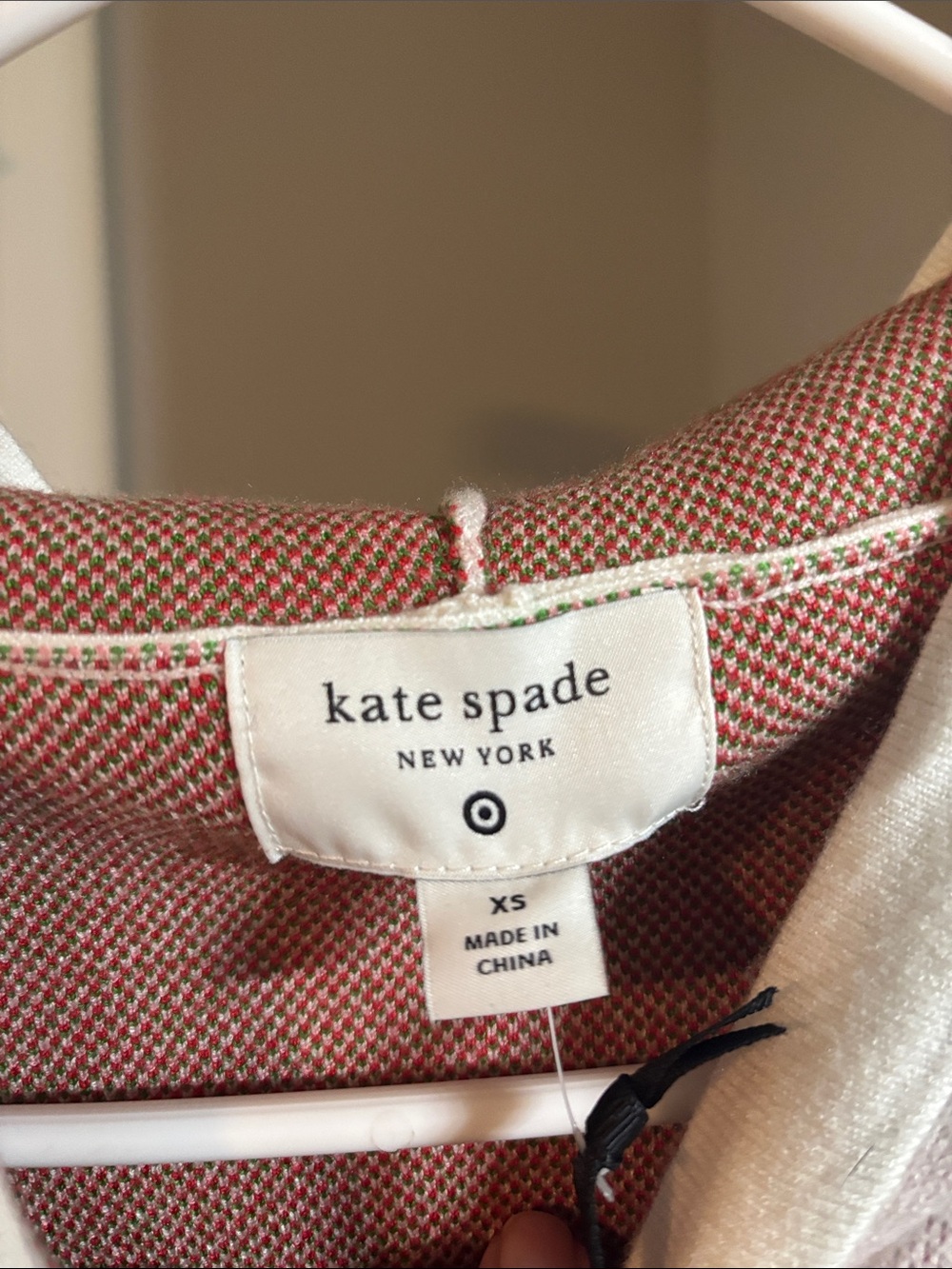 kate spade cream hoodie with red strawberry graphic and green leaves - Picture 3 of 4
